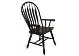 DLU-4130-AB-A Sunset Trading Comfort Dining Arm Chair | Antique Black
