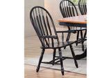 DLU-4130-AB-A Sunset Trading Comfort Dining Arm Chair | Antique Black