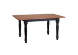 PK-TLB3660-820-BCH5P Sunset Trading Black Cherry Selections 5 Piece 60" Rectangular Extendable Dining Set with 4 Arrowback Chairs | Butterfly Leaf Table | Seats 4