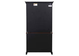 DLU-19-BH-BCH Sunset Trading Keepsake Buffet and Lighted Hutch | Antique Black and Cherry