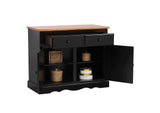 DLU-19-BH-BCH Sunset Trading Keepsake Buffet and Lighted Hutch | Antique Black and Cherry