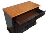 DLU-19-BH-BCH Sunset Trading Keepsake Buffet and Lighted Hutch | Antique Black and Cherry