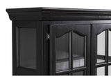 DLU-19-BH-BCH Sunset Trading Keepsake Buffet and Lighted Hutch | Antique Black and Cherry