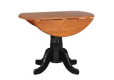 DLU-TPD4242CB-B24-AB3PC Sunset Trading 3 Piece Drop Leaf Pub Table Set with 24" Swivel Barstools