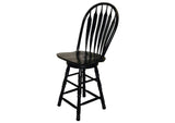 DLU-B24-AB Sunset Trading 24" Swivel Barstool | Antique Black