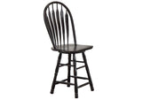 DLU-B24-AB Sunset Trading 24" Swivel Barstool | Antique Black