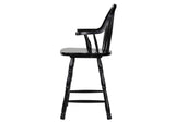 DLU-B3024A-AB-2 Sunset Trading 24" Counter Height Windsor Arm Stool | Antique Black | Set of 2