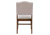 DLU-BR-C85-AM-2 Sunset Trading Simply Brook Upholstered Dining Chair | Set of 2 | Amish Brown