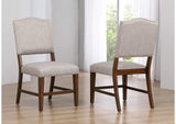 DLU-BR-C85-AM-2 Sunset Trading Simply Brook Upholstered Dining Chair | Set of 2 | Amish Brown