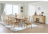 DLU-BR134-PW Sunset Trading Brook 134" Rectangular Extendable Dining Table