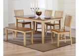 DLU-BR3660-C60-BNPW6PC Sunset Trading 6 Piece Brook Rectangular Dining Set with Bench