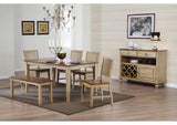 DLU-BR-BENCH-PW-RTA Sunset Trading Brook Bench in Wheat with Pecan Seat