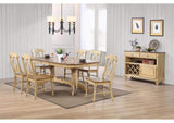 DLU-BR4296-C50-SRPW8PC Sunset Trading 8 Piece Brook Double Pedestal Extendable Dining Set with Server