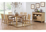 DLU-BR4272-C60-SRPW8PC Sunset Trading 8 Piece Brook Extendable Table Dining Set with Server