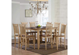 DLU-BR4848CB-B70-PW9PC Sunset Trading 9 Piece Brook 48" Square Pub Set with Fancy Slat Stools