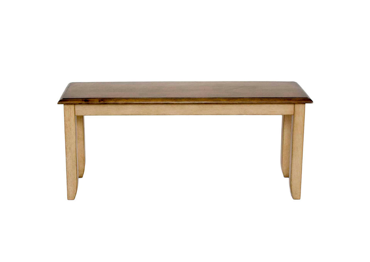DLU-BR-BENCH-PW-RTA Sunset Trading Brook Bench in Wheat with Pecan Seat