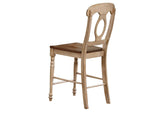 DLU-BR3636CB-B50-PW3PC Sunset Trading 3 Piece Brook 36" Round Pub Table Set with Napoleon Stools