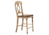 DLU-BR3636CB-B50-PW3PC Sunset Trading 3 Piece Brook 36" Round Pub Table Set with Napoleon Stools