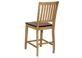 DLU-BR4848CB-B60-SRPW6PC Sunset Trading 6 Piece Brook 48" Square Pub Set with Slat Back Stools and Server