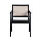 Carter Dining/Accent Chair in Solid Wood Frame in Black Finish w/ Natural Cane Seat Back