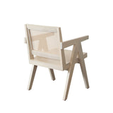 Carter Dining/Accent Chair in Solid Wood Frame in Natural Finish w/ Natural Cane Seat Back