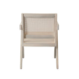 Carter Dining/Accent Chair in Solid Wood Frame in Natural Finish w/ Natural Cane Seat Back