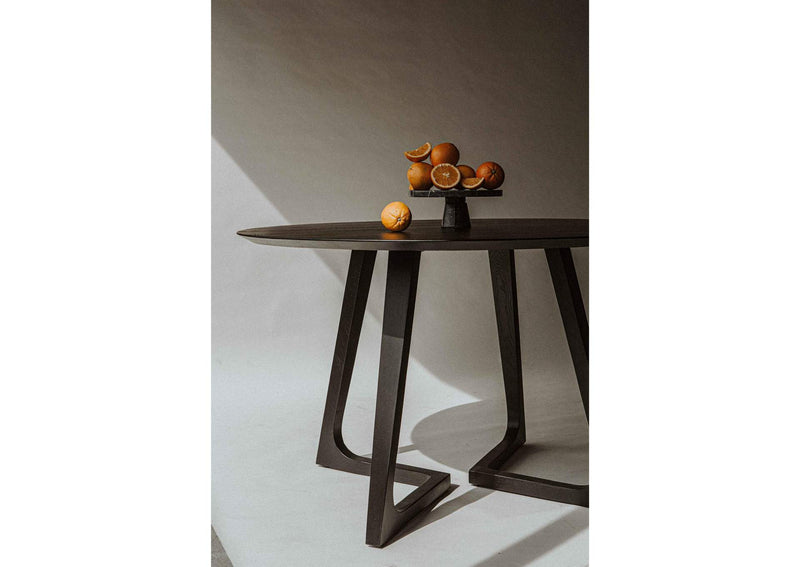 CB-1003-02-0 Godenza Round Dining Table Black