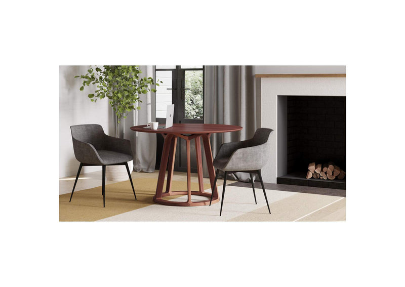CB-1027-03-0 Aldo Round Dining Table Walnut
