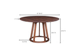 CB-1027-03-0 Aldo Round Dining Table Walnut