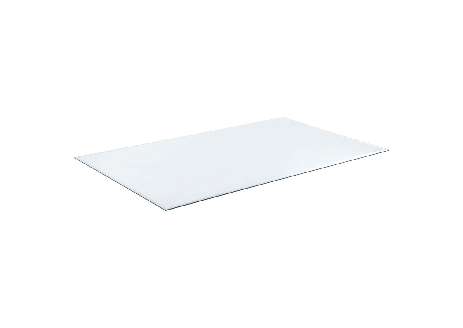 52x27-inch 6mm Rectangular Clear Tempered Glass Top