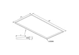 CB2752-6 52x27-inch 6mm Rectangular Clear Tempered Glass Top