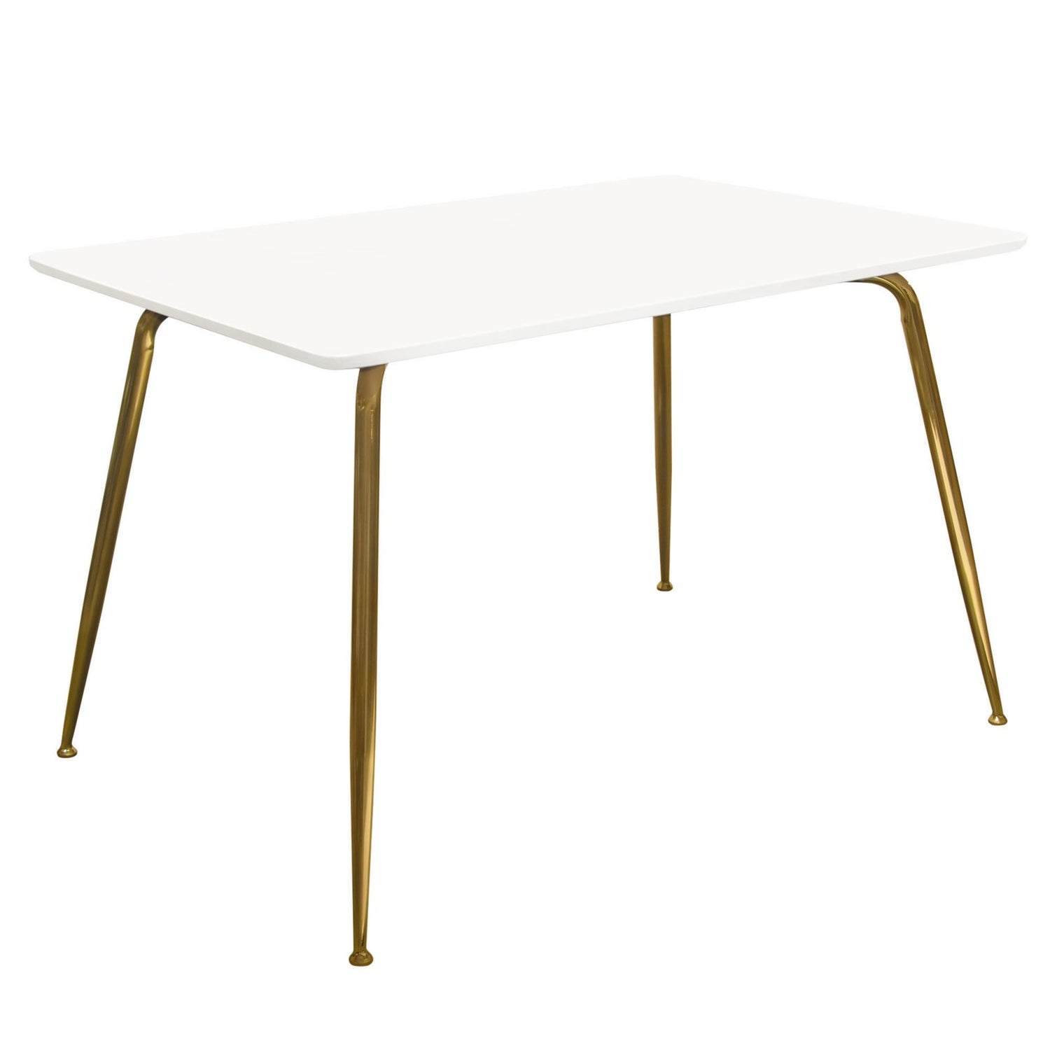 Chance White Lacquer Top Rectangular Dining Table