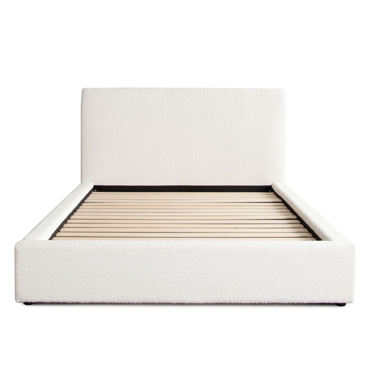 Cloud2 43" Low Profile Bed in Ivory Boucle Fabric