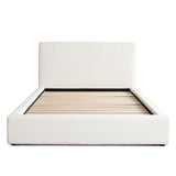 Cloud2 43" Low Profile Bed in Ivory Boucle Fabric