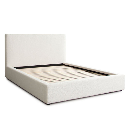 Cloud2 43" Low Profile Bed in Ivory Boucle Fabric