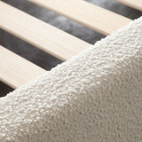 Cloud2 43" Low Profile Bed in Ivory Boucle Fabric