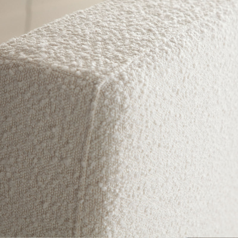 Cloud2 43" Low Profile Bed in Ivory Boucle Fabric