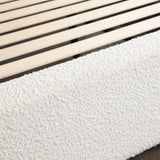 Cloud2 43" Low Profile Bed in Ivory Boucle Fabric