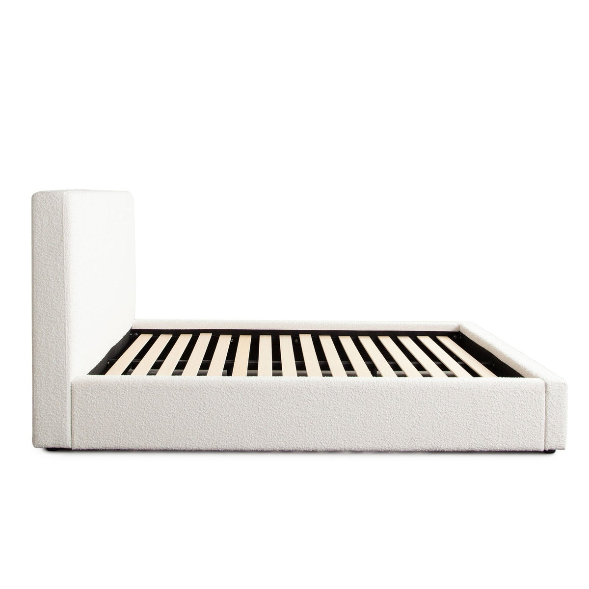 Cloud2 43" Low Profile Bed in Ivory Boucle Fabric