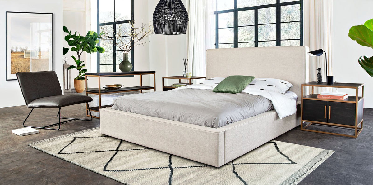 Cloud2 43" Low Profile Queen Bed in Sand Fabric