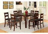 Dickinson II Dark Cherry 1x18 Leaf Counter Table w/8 Counter Chair