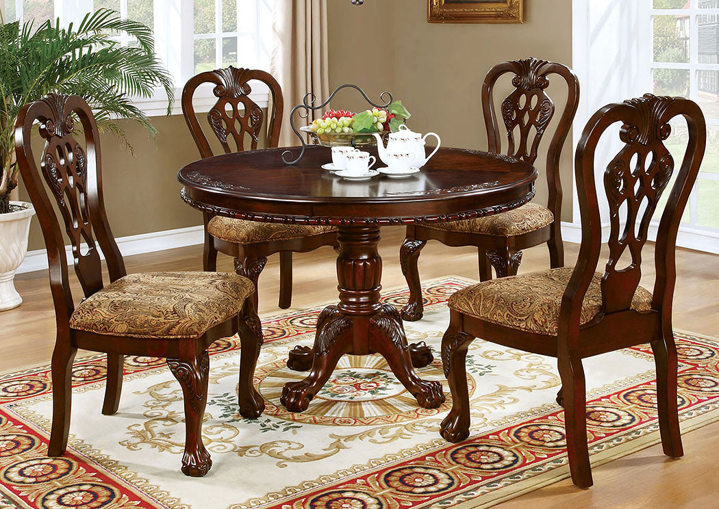 Elana Cherry Dining Table w/2 Arm Chair and 4 Side Chair
