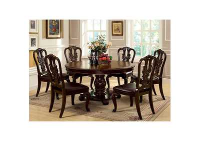 Bellagio Dining Table w/6 Wooden Side Chair