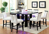 Luminar II Black Counter Table w/8 Black Counter Chair