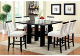 Luminar II Black Counter Table w/6 Black Counter Chair