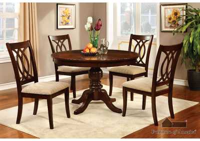 Carlisle Brown Dining Table w/4 Side Chair