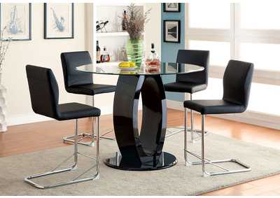 CM3825BK-RPT-TABLE Lodia II Black Counter Table w/4 Counter Chair