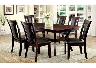 Brent Faux Marble Insert Top Dining Table w/6 Side Chair