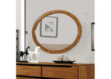 Lennart I Oak Full Platform Bed w/Dresser and Mirror