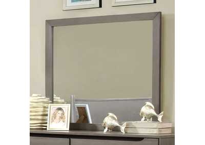 Lennart I Gray Full Platform Bed w/Dresser and Mirror